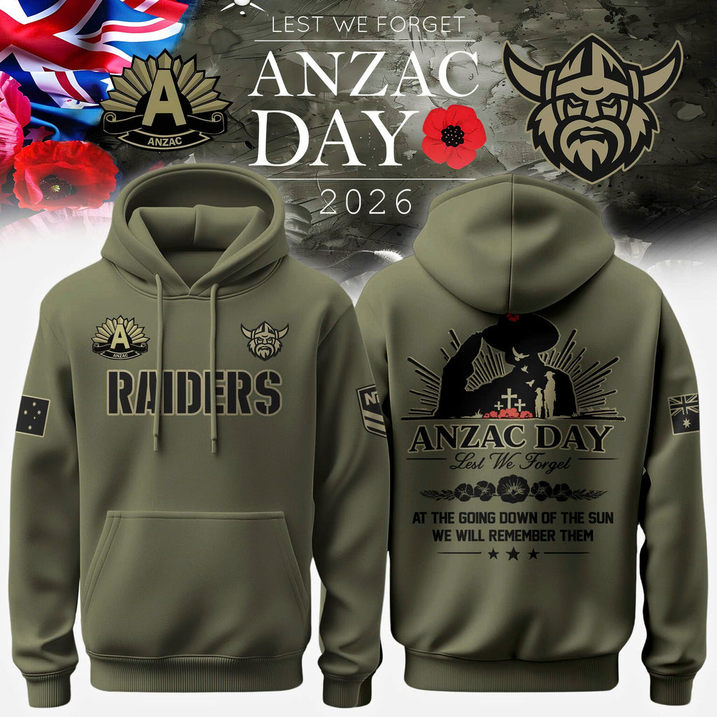 Canberra Raiders Anzac Day Hoodie