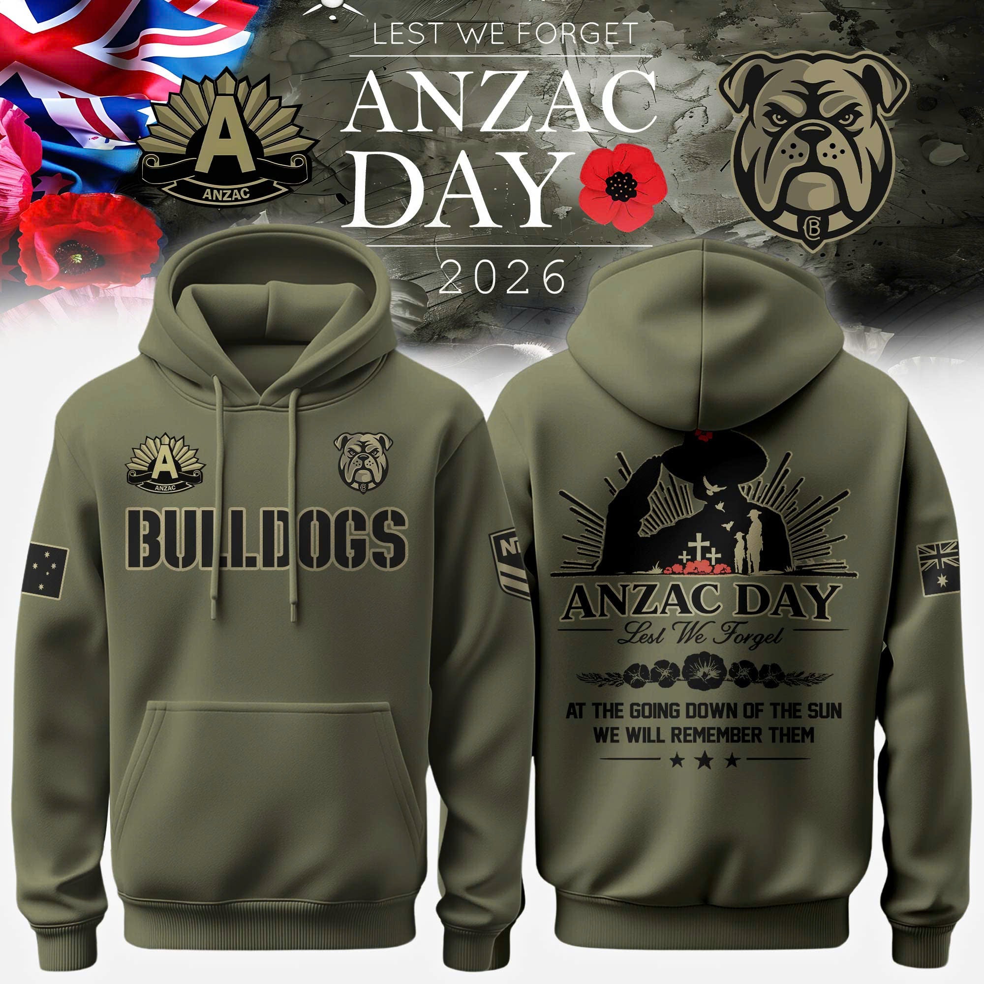 Canterbury-Bankstown Bulldogs Anzac Day Hoodie