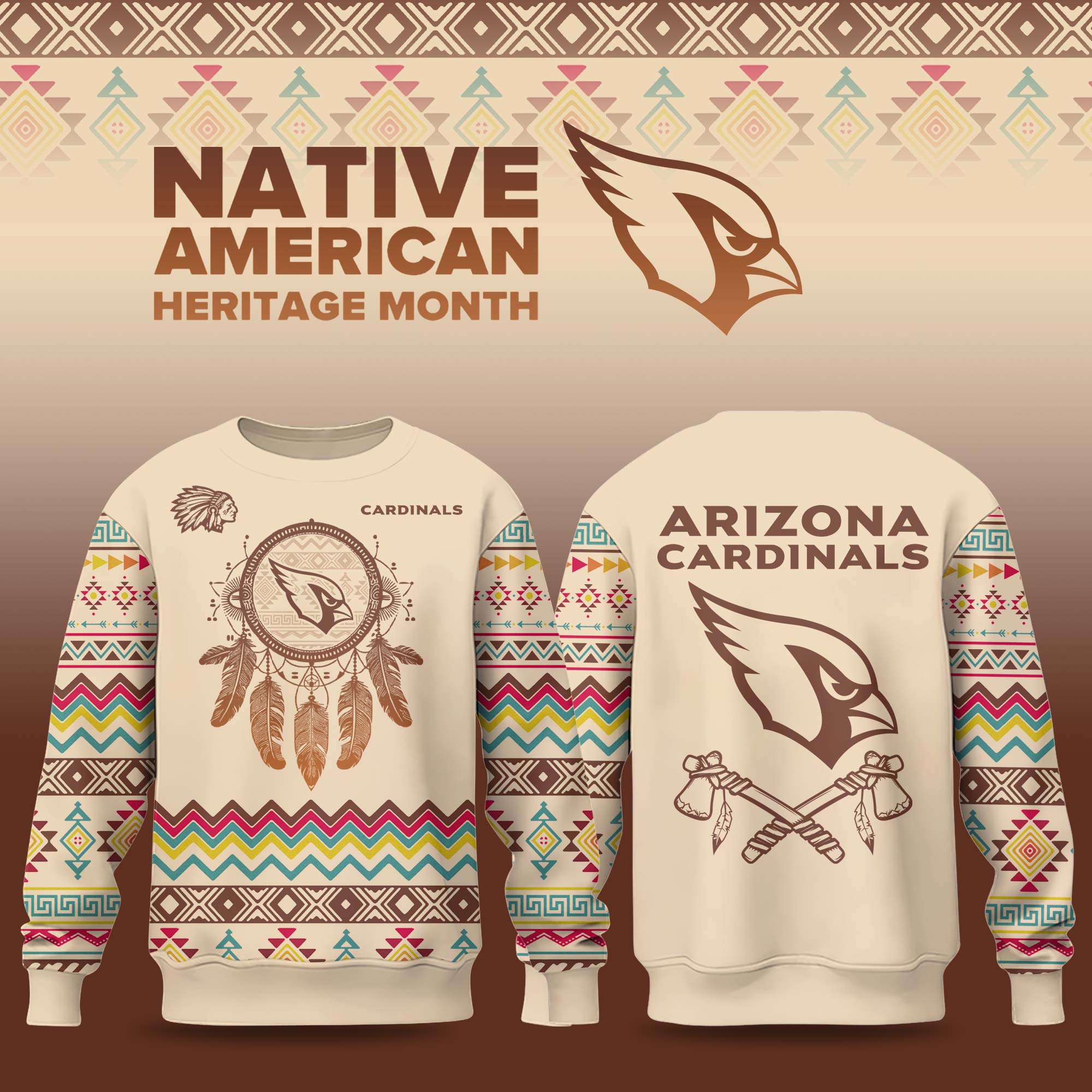 Arizona Cardinals Native American Heritage Month 2025 Limited Sweatshirt