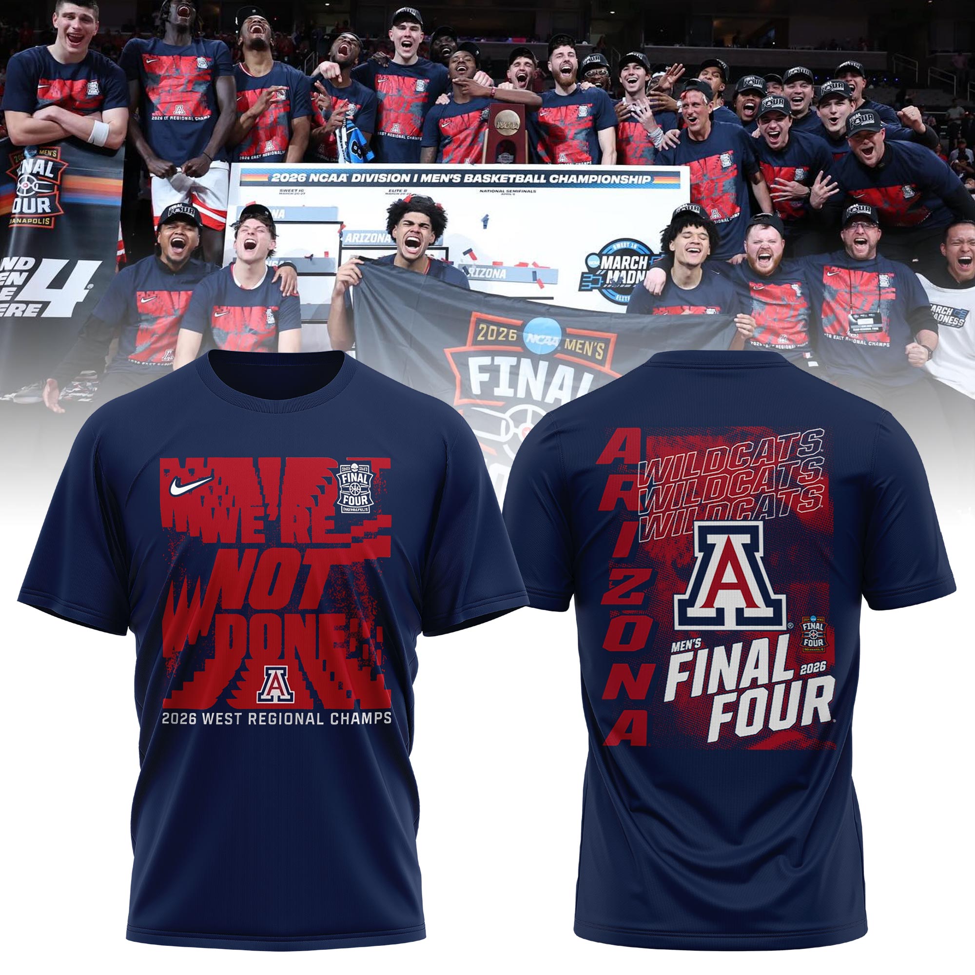 _ Arizona Men's Basketball 2026 Final Four Locker Room T-shirt