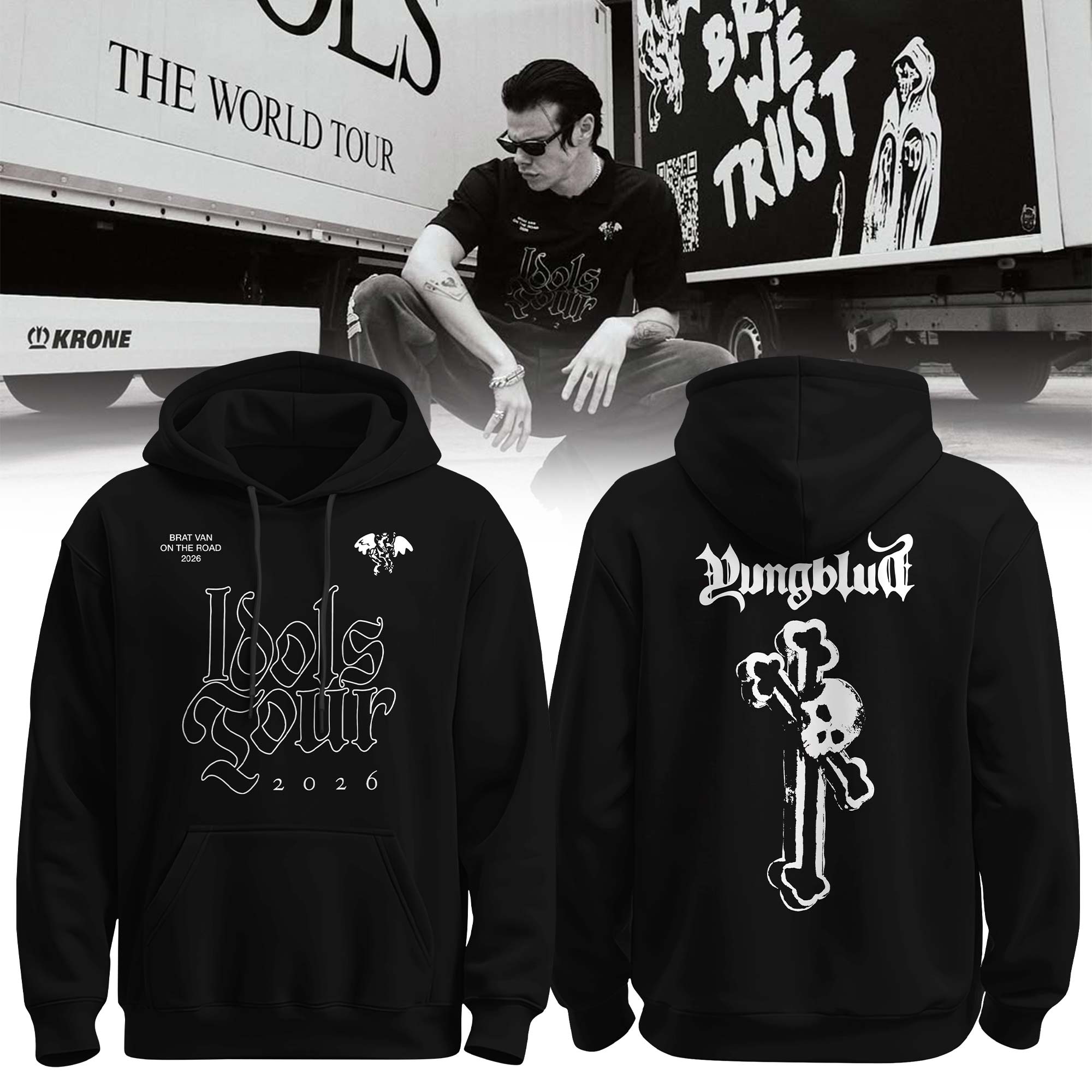 YUNGBLUD Idols The World Tour 2026 Limited Edition Hoodie