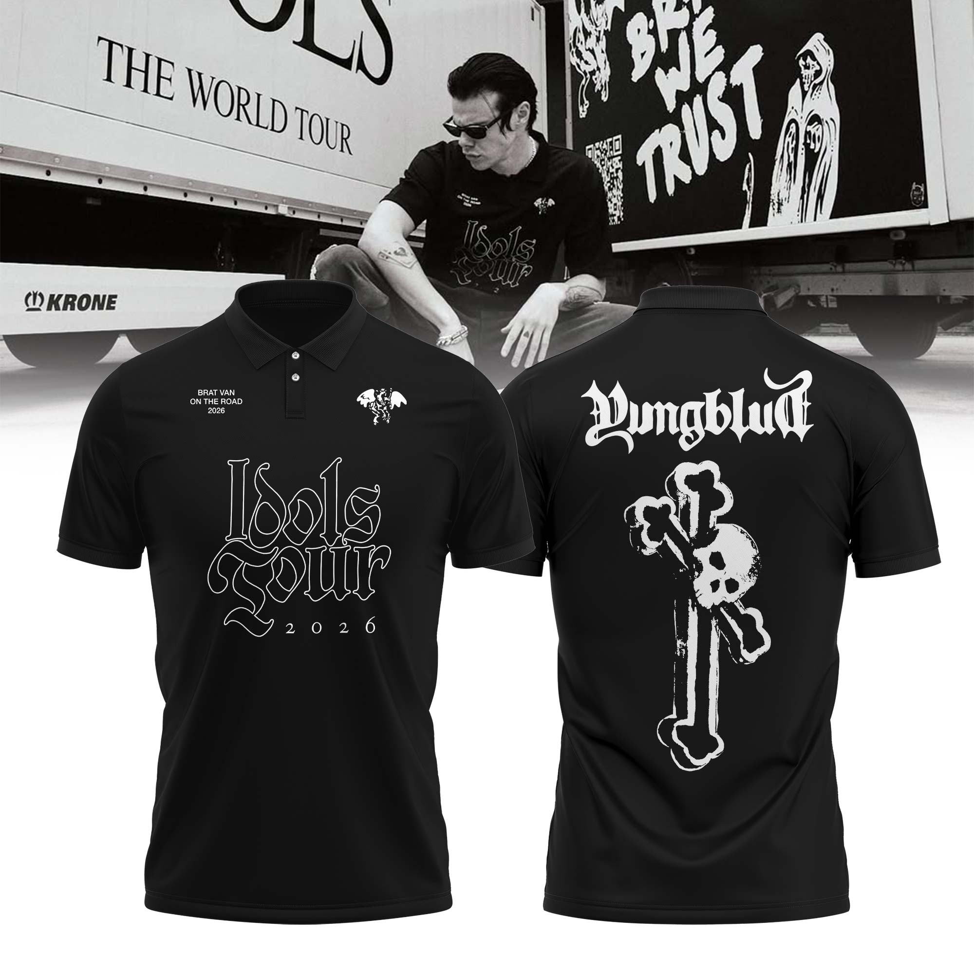 YUNGBLUD Idols The World Tour 2026 Limited Edition Polo