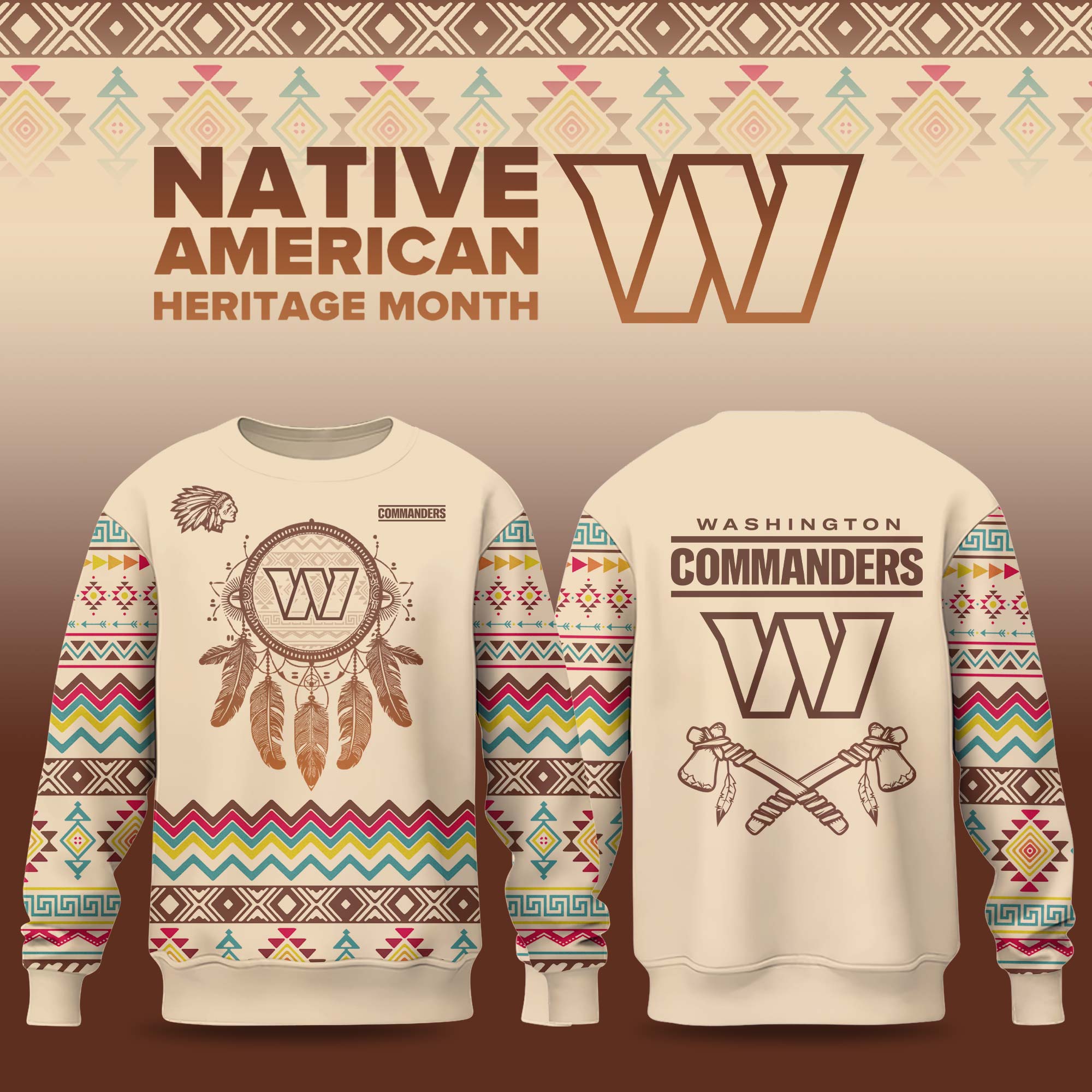 Washington Commanders Native American Heritage Month 2025 Limited Sweatshirt