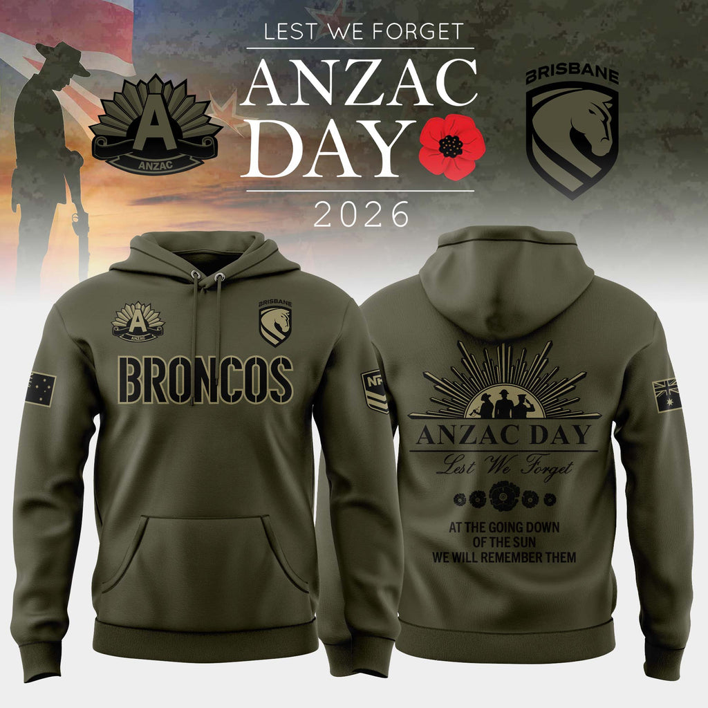 Brisbane Broncos Anzac Day Hoodie