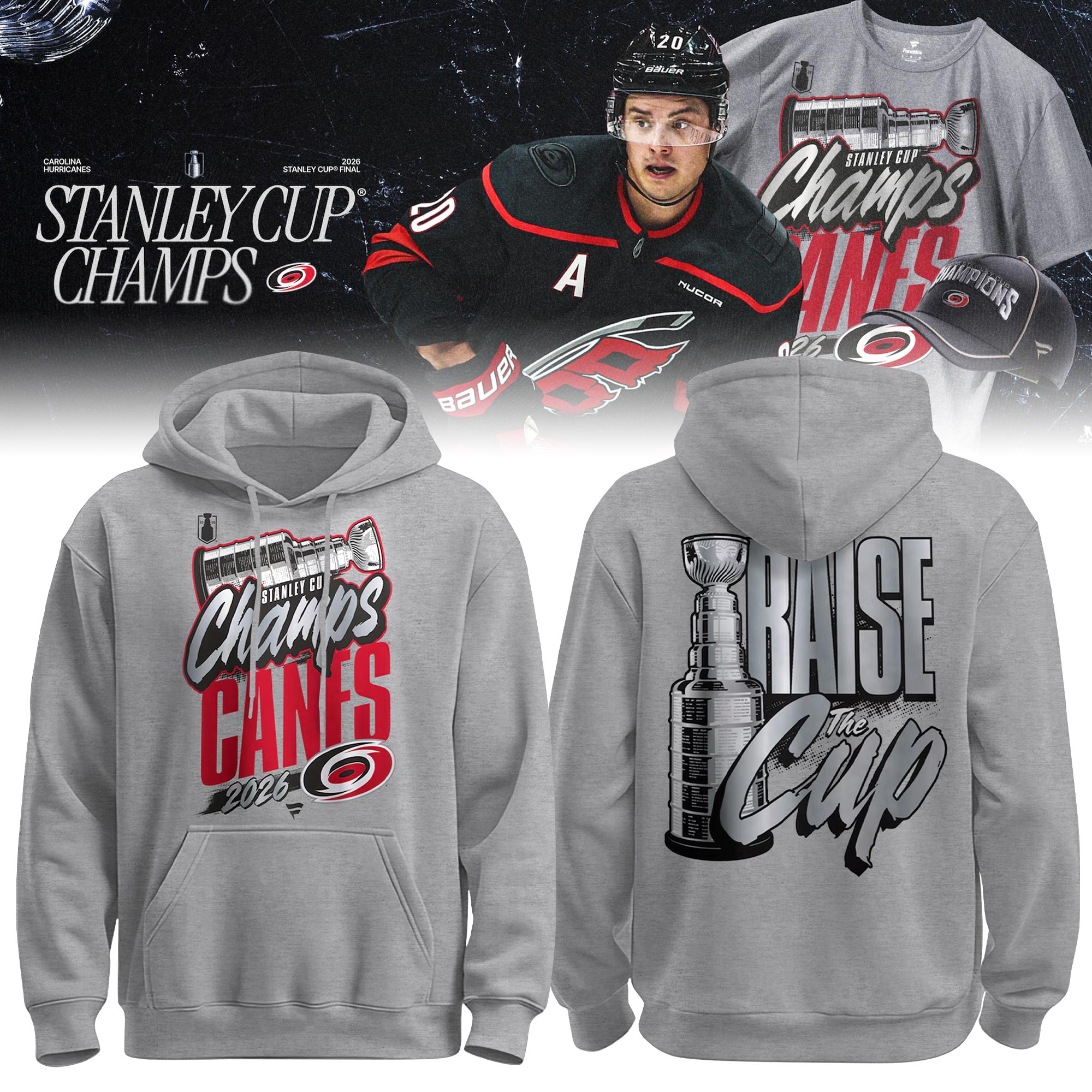 Carolina Hurricanes 2026 Stanley Cup Champions Locker Room Hoodie