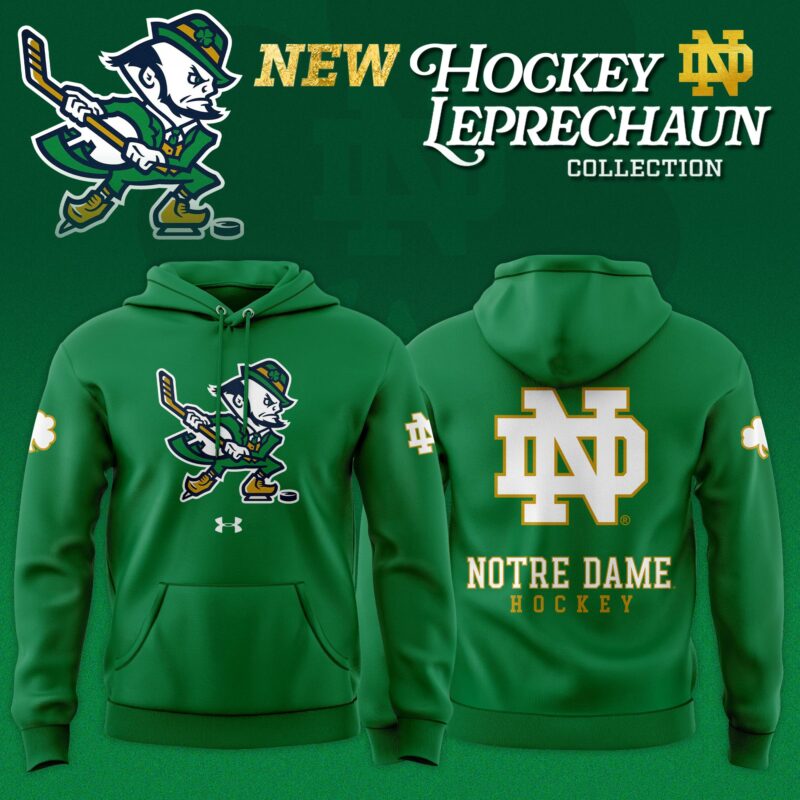 _ Notre Dame Fighting Irish Hockey Leprechaun Limited Editions Hoodie - Green