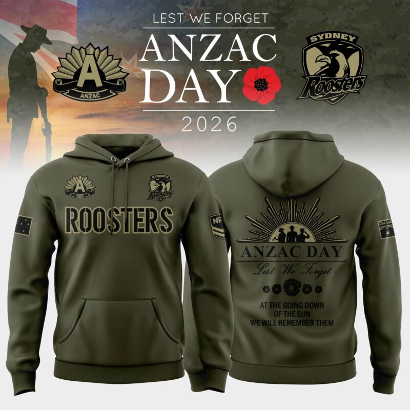 Sydney Roosters Anzac Day Hoodie
