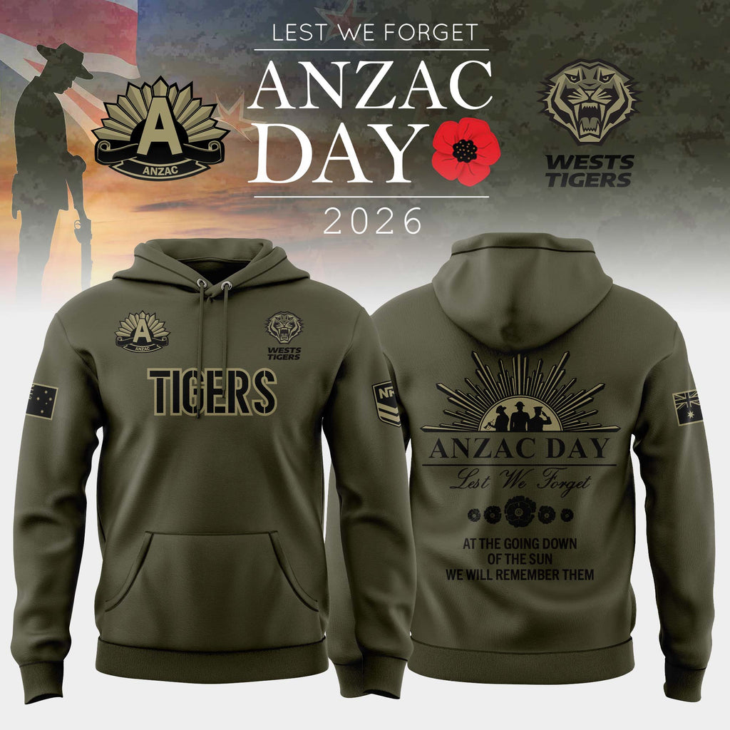 Wests Tigers Anzac Day Hoodie
