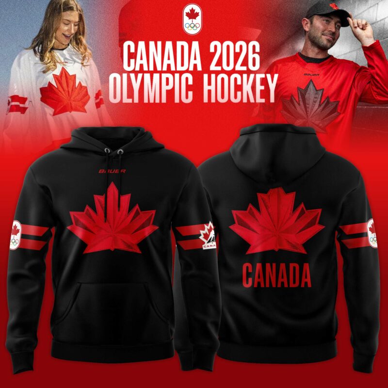 Canada 2026 Olympic Hockey Hoodie - Black