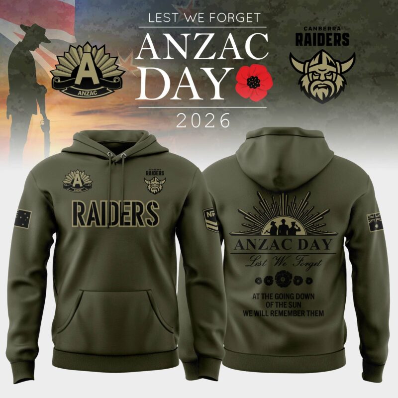 Canberra Raiders Anzac Day Hoodie