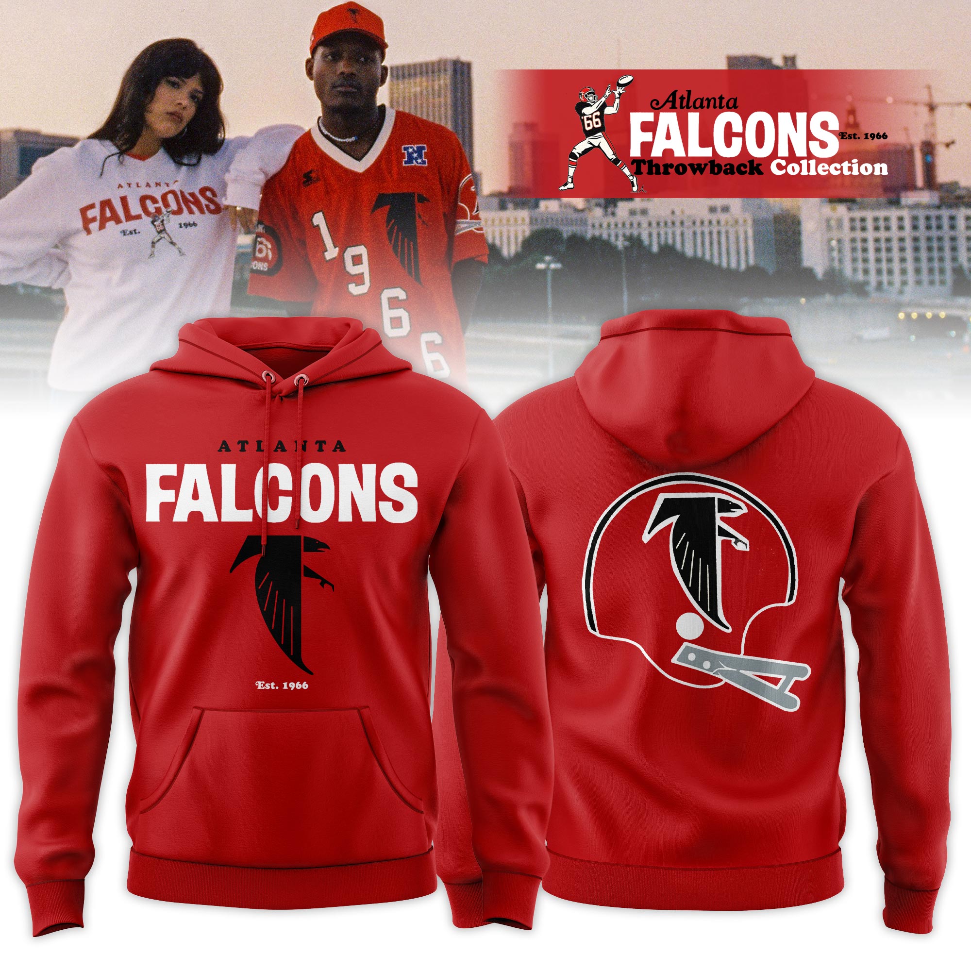 Atlanta Falcons 1966 Throwback Limited Hoodie