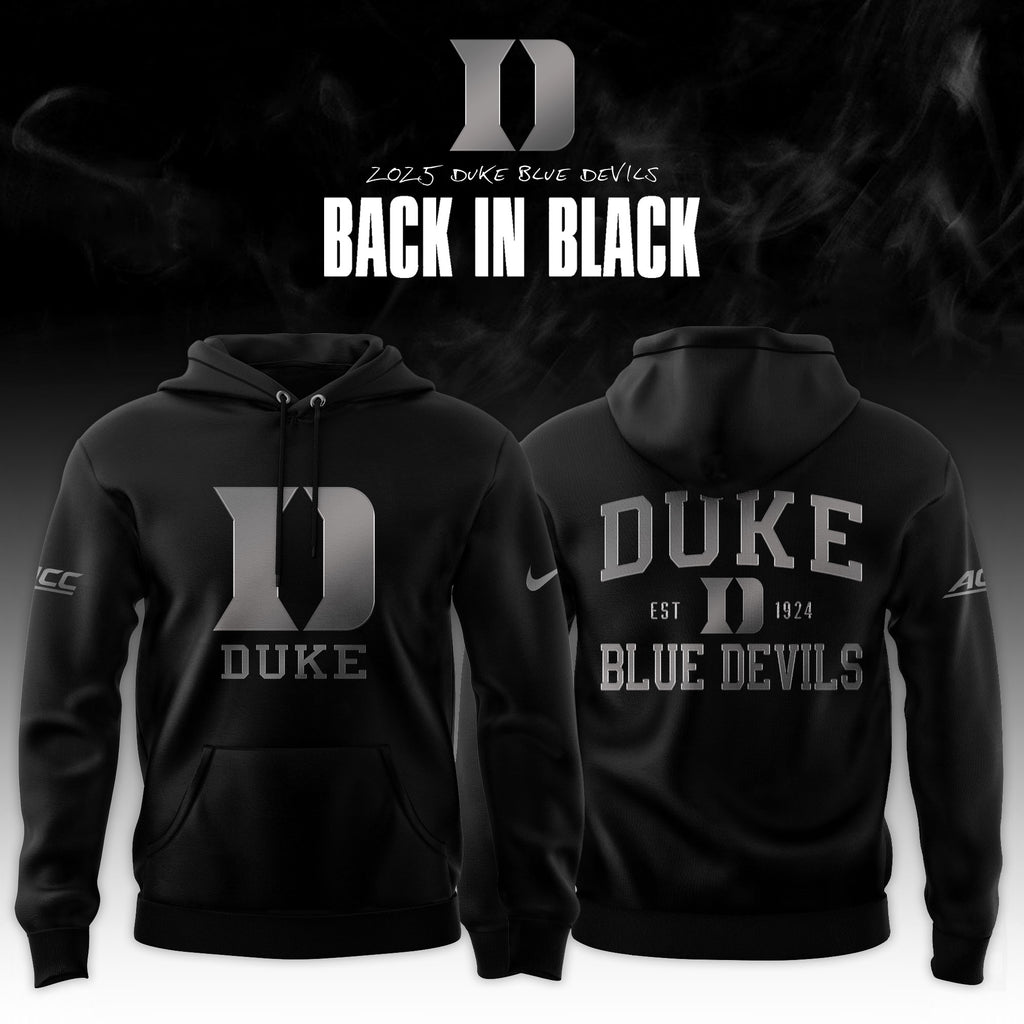 Duke Blue Devils 'Back in Black' 2025 Special Edition Hoodie