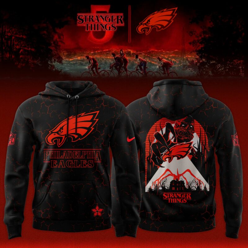 _ .Philadelphia Eagles x Stranger Things Limited Edition Hoodie