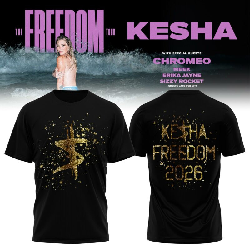 Kesha The Freedom Tour 2026 Limited Edition T-Shirt