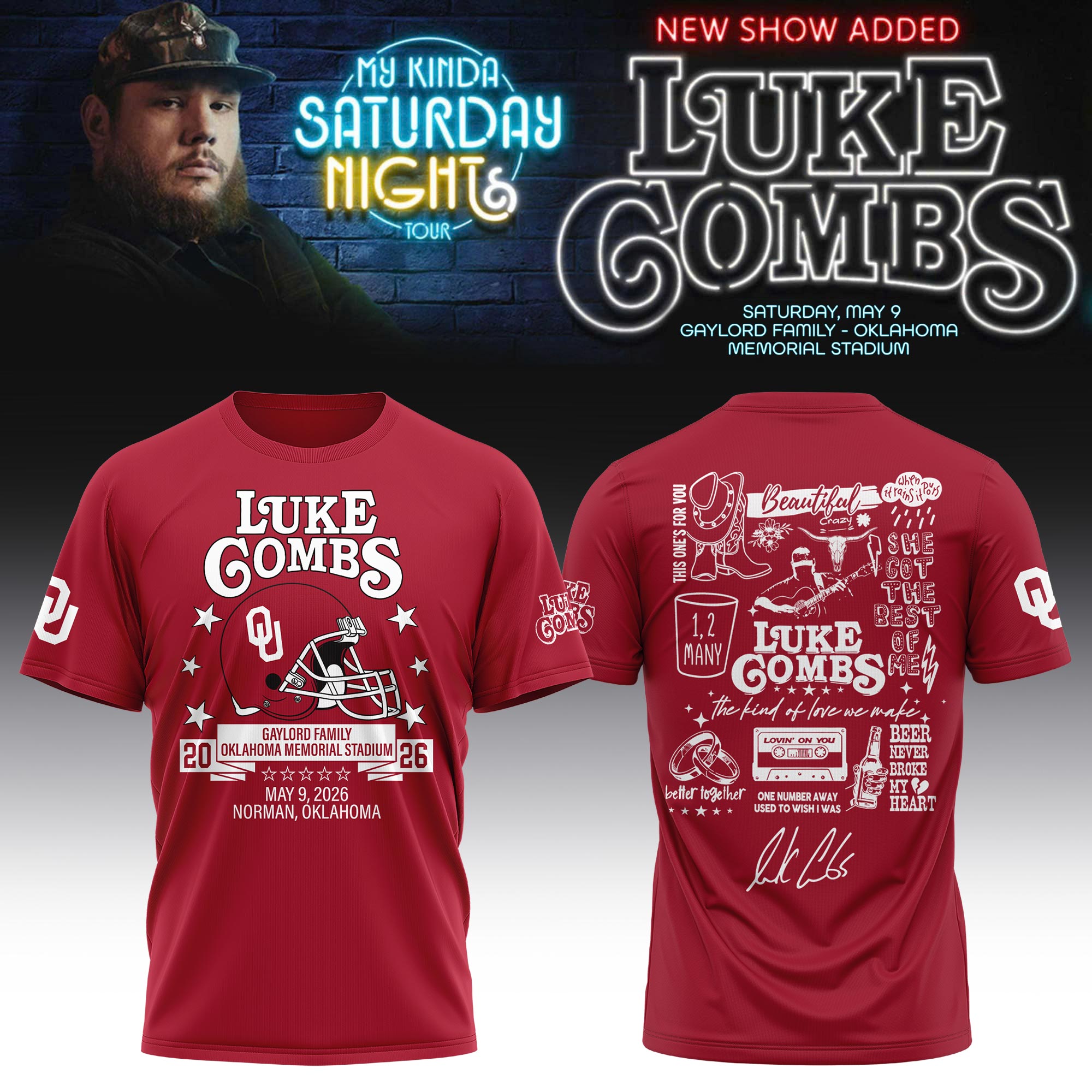 _ OU x LC ”My Kinda Saturday Night Tour 2026” Limited Edition T-shirt