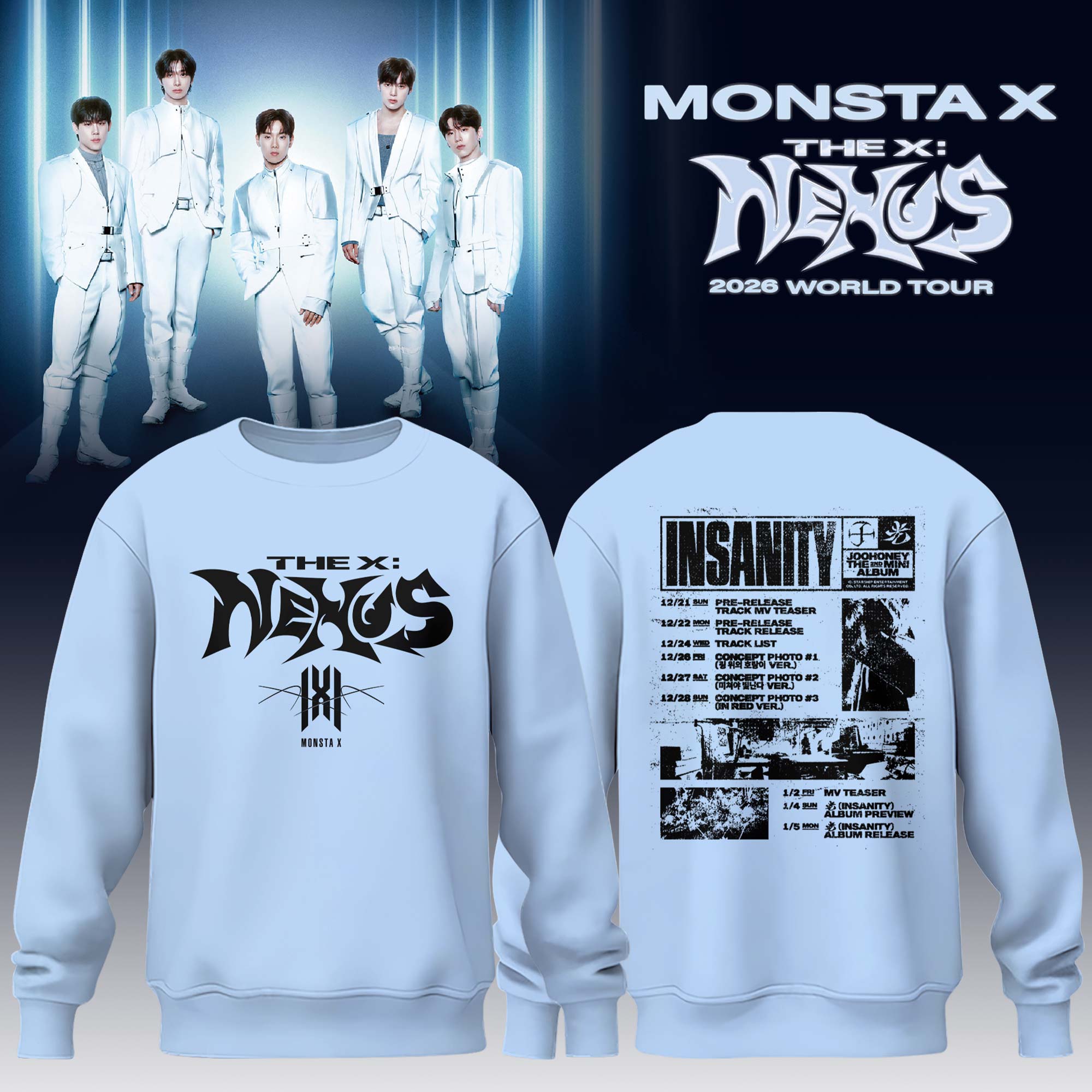 MONSTA X 2026 WORLD TOUR Limited Editions Sweatshirt