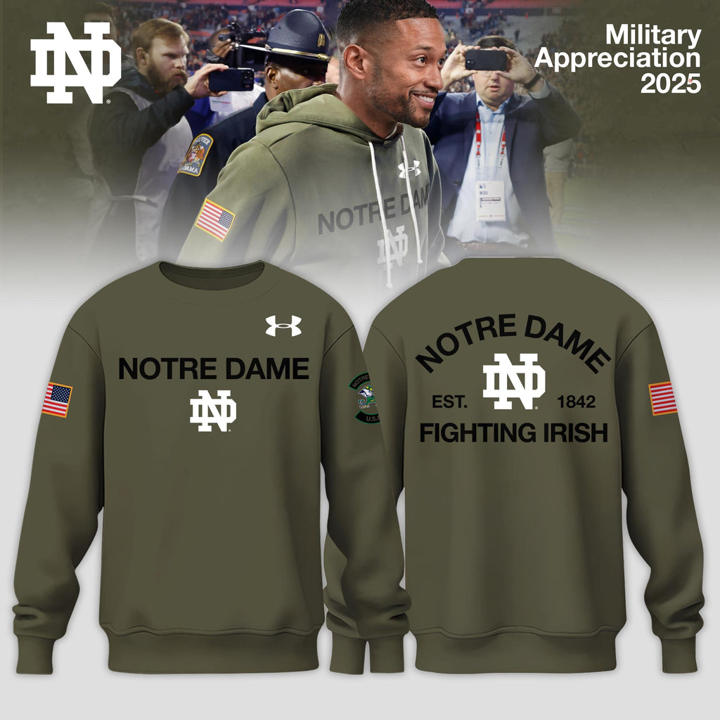 _ Notre Dame Fighting Irish 2025 Military Appreciation Limited Edition Sweatshirt