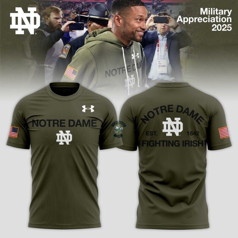 _ Notre Dame Fighting Irish 2025 Military Appreciation Limited Edition T-shirt