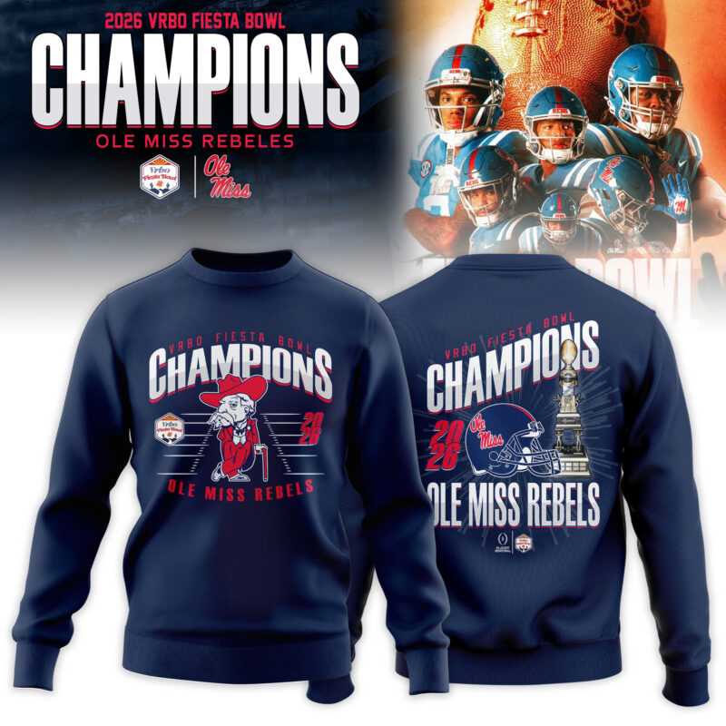 Ole Miss Rebels 2026 Fiesta Bowl Champions Sweatshirt - Navy