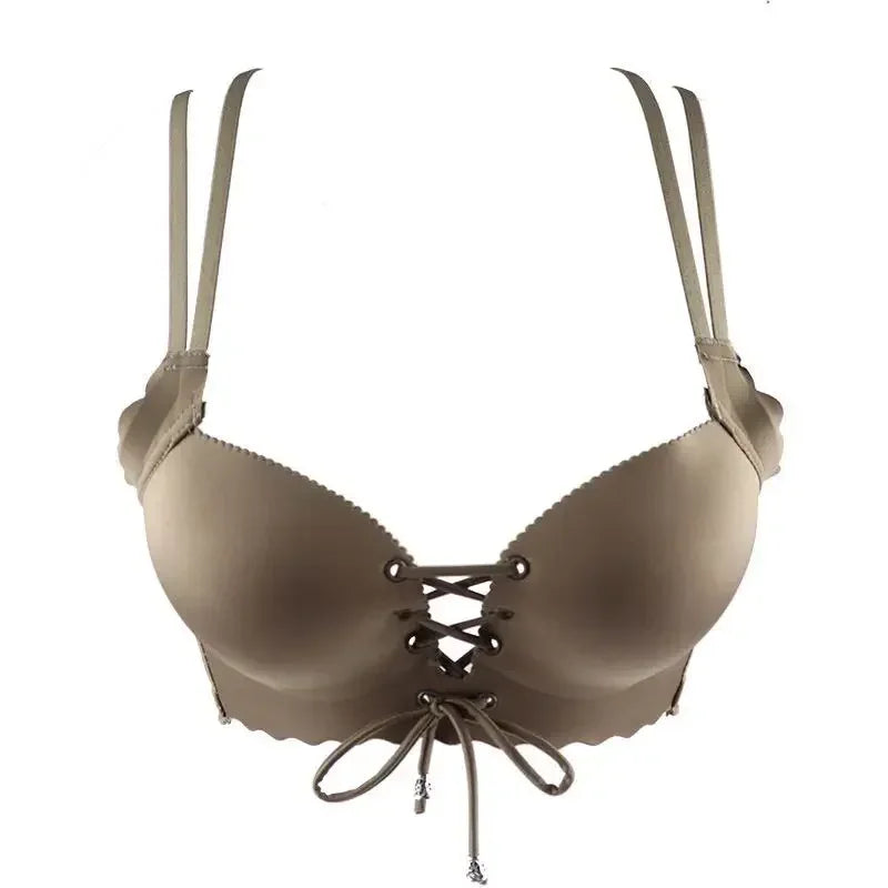 Sexy Push Up Bra Extra Padded for Women, Adjustable Drawstring for Small Bust, No Underwire Comfort
