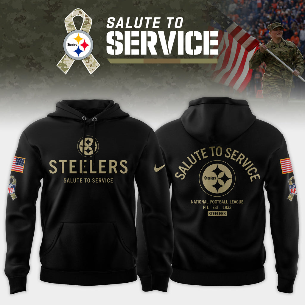Pittsburgh Steelers 2025 Salute to Service Limited Hoodie - Black