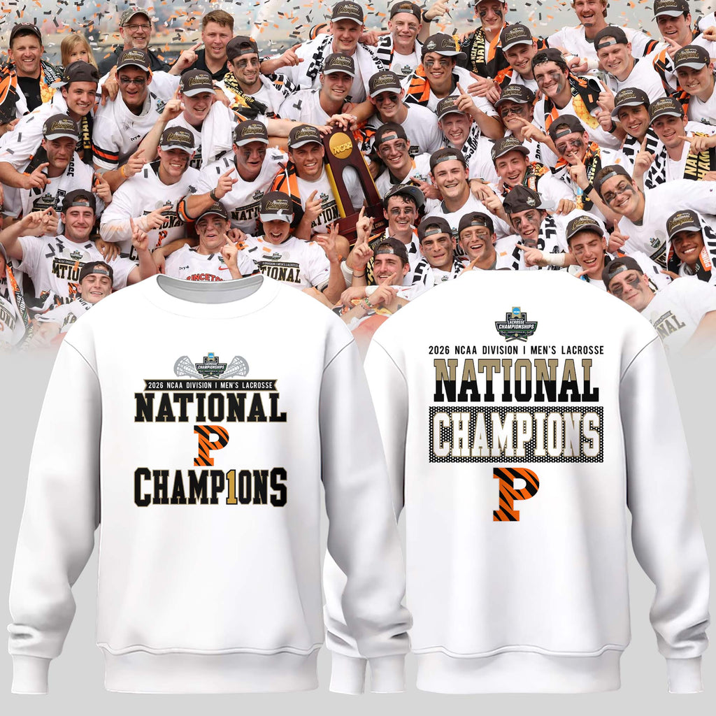 Princeton Tigers 2026 NCAA Men's Lacrosse National Champions Locker Room Sweatshirt