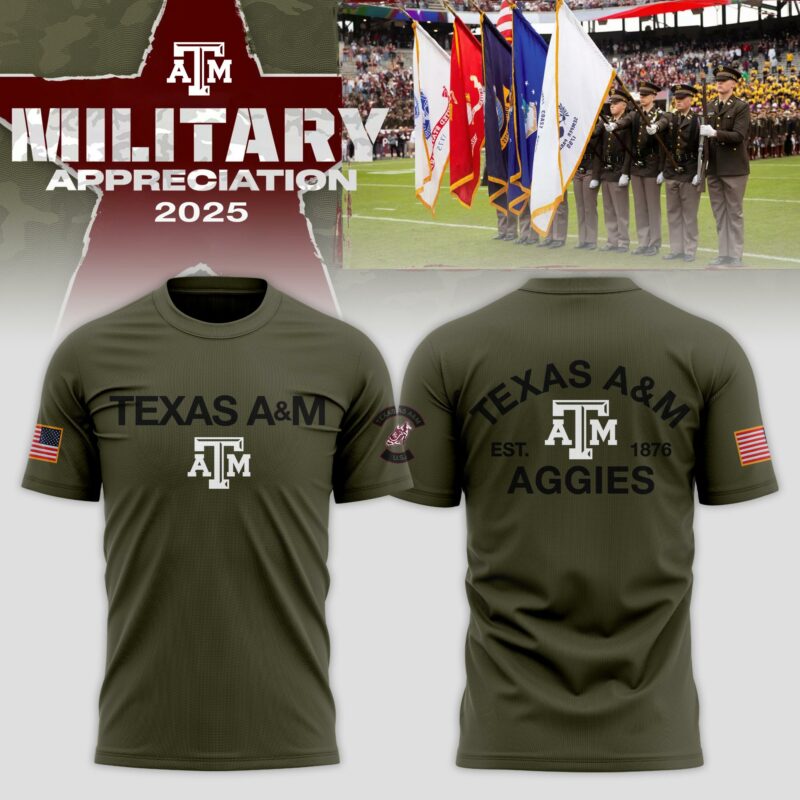 Texas A&amp;M Aggies 2025 Military Appreciation Limited Edition T-shirt