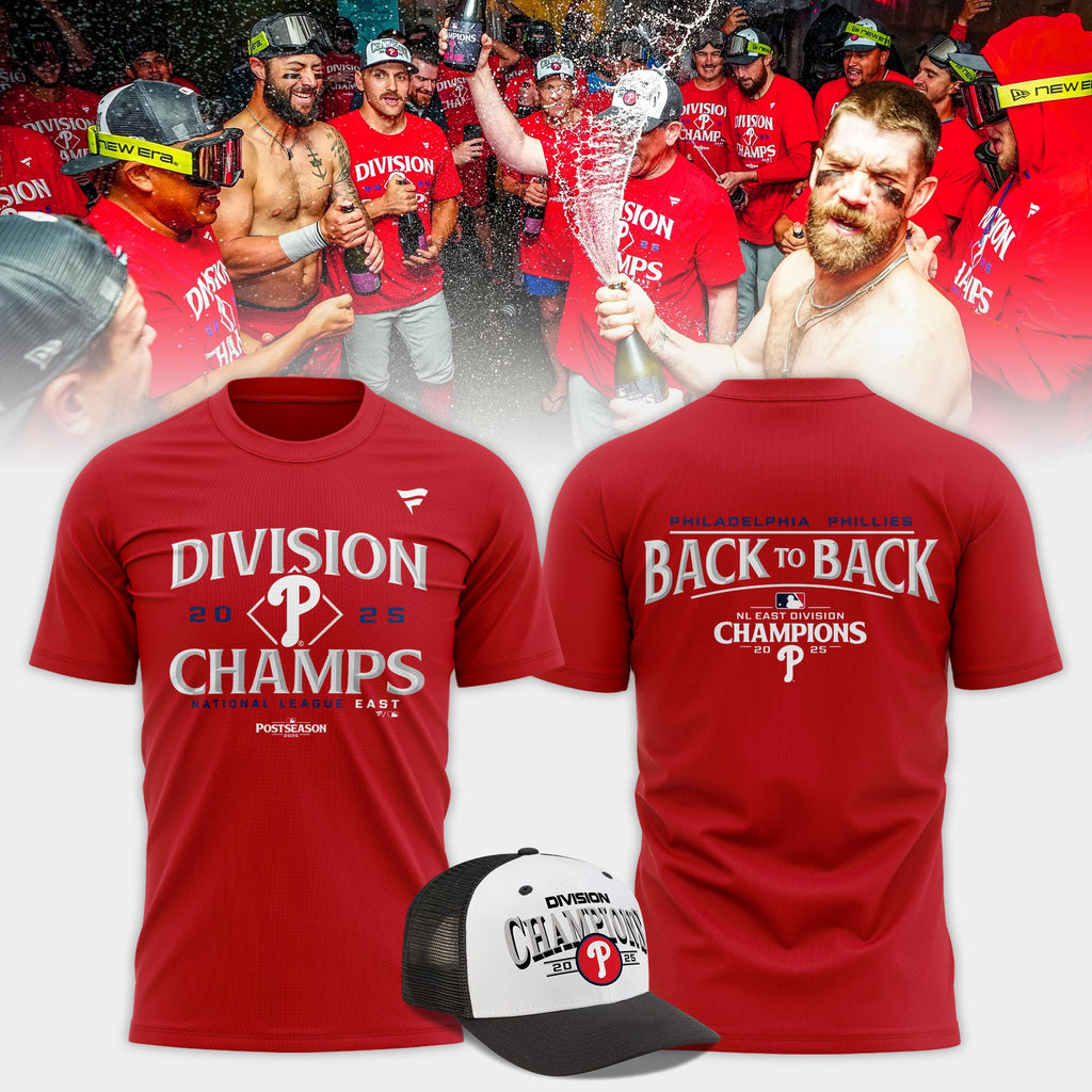 _ Philadelphia Phillies 2025 NL East Division Champions Locker Room T-Shirt