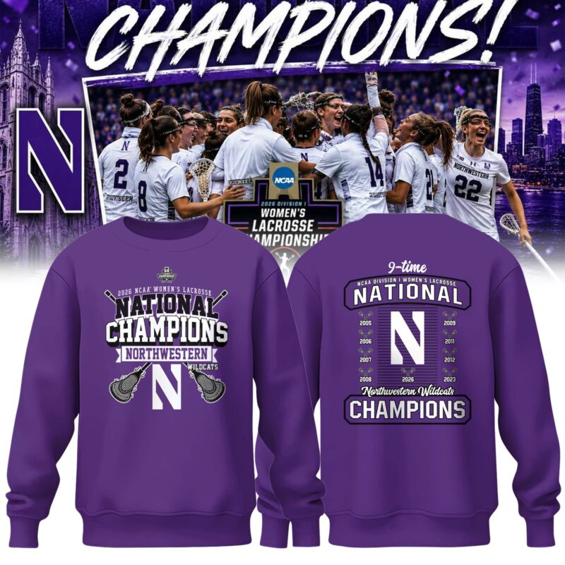 NW 2026 NCAA Women’s Lacrosse National Champions Sweatshirt