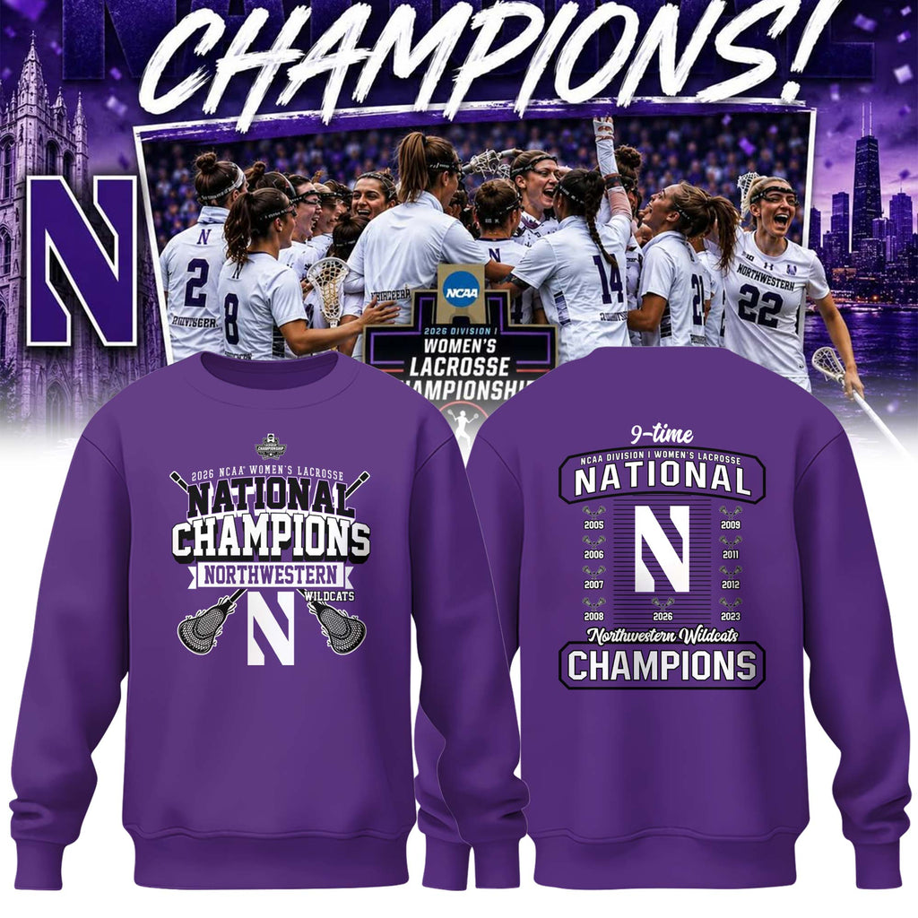 NW 2026 NCAA Women’s Lacrosse National Champions Sweatshirt