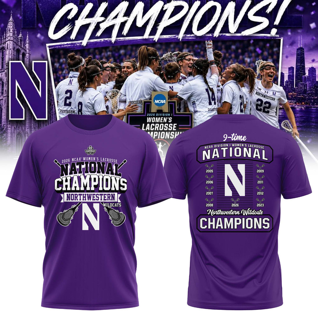 NW 2026 NCAA Women's Lacrosse National Champions T-Shirt