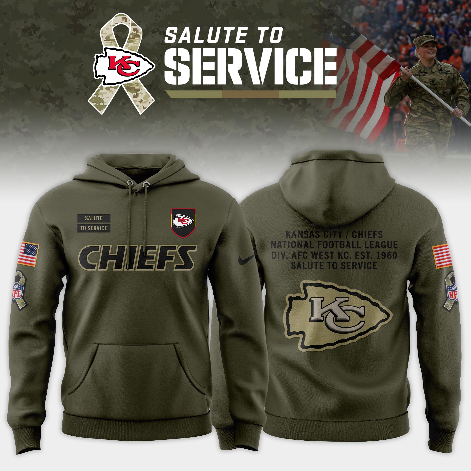 _ Kansas City Chiefs 2025 Salute to Service Limited Hoodie
