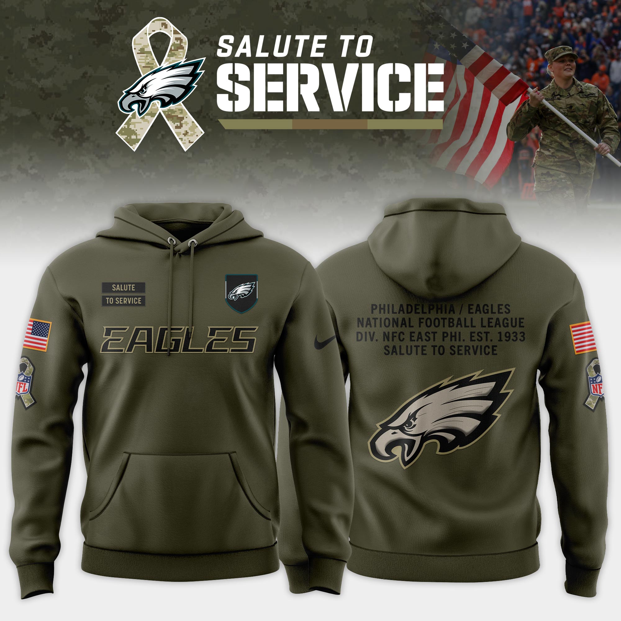 _ Philadelphia Eagles 2025 Salute to Service Limited Hoodie
