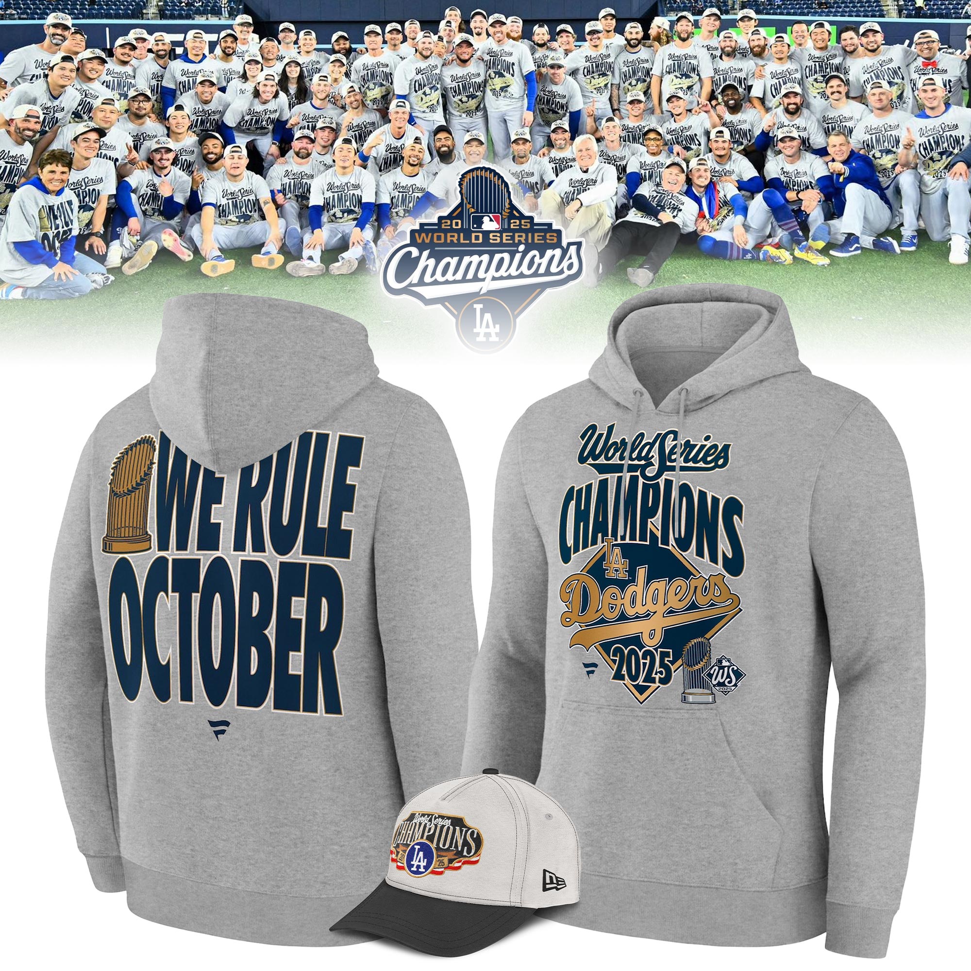 _Los Angeles Dodgers 2025 World Series Champions Locker Room Hoodie