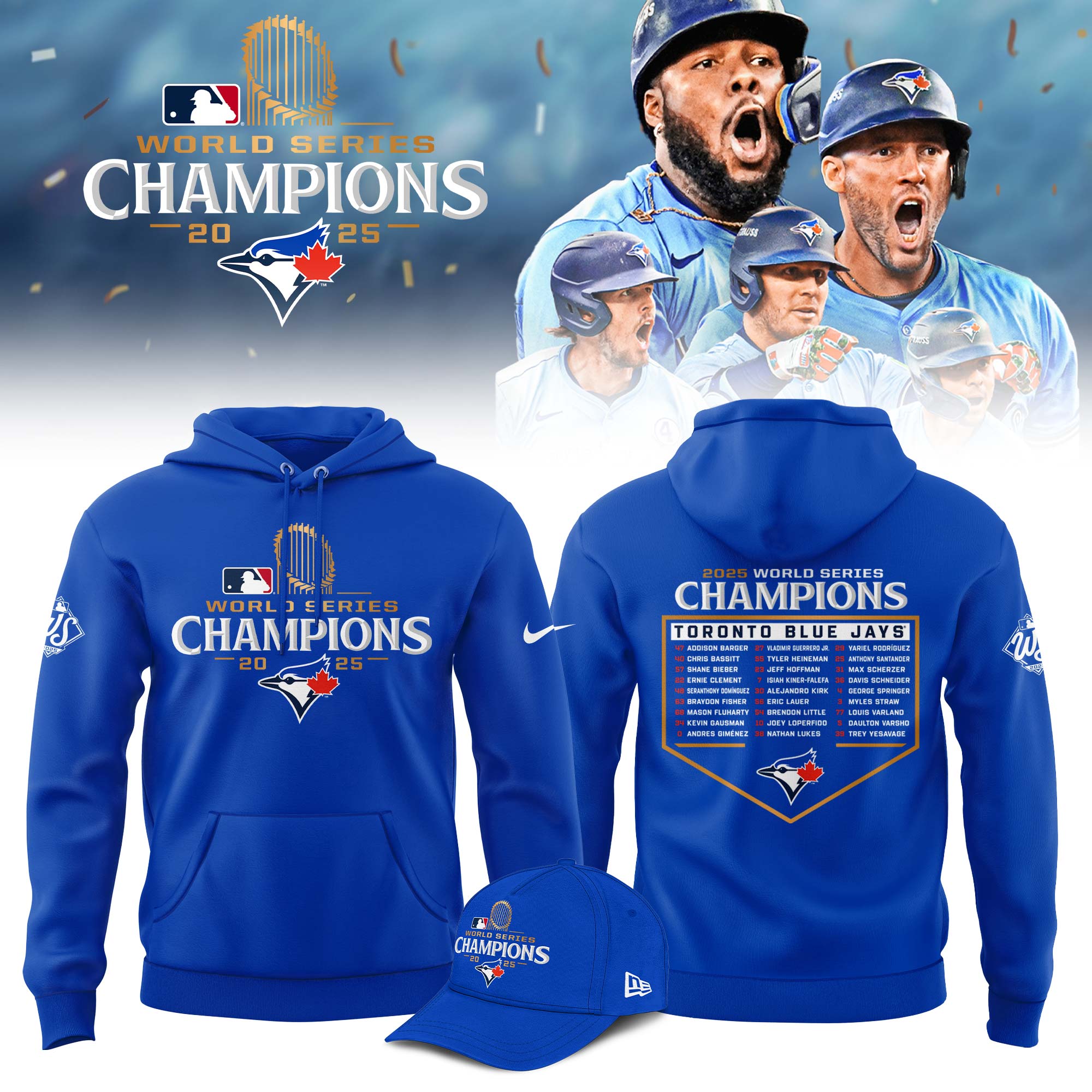 _ Toronto Blue Jays 2025 World Series Champions Hoodie