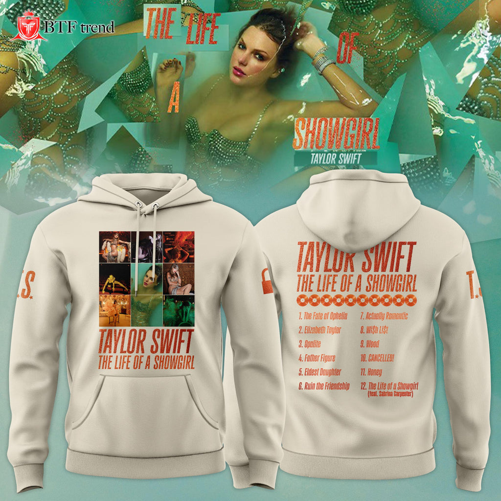 Taylor Swift "The Life of a Showgirl" Album 2025 Limited Editions Hoodie - Sand