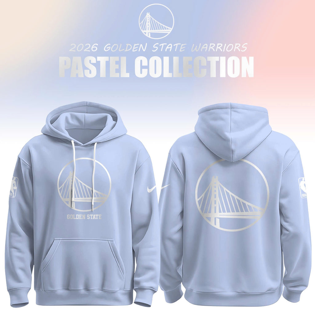 _ Golden State Warriors 2026 Travel Pastels Hoodie - Light Blue