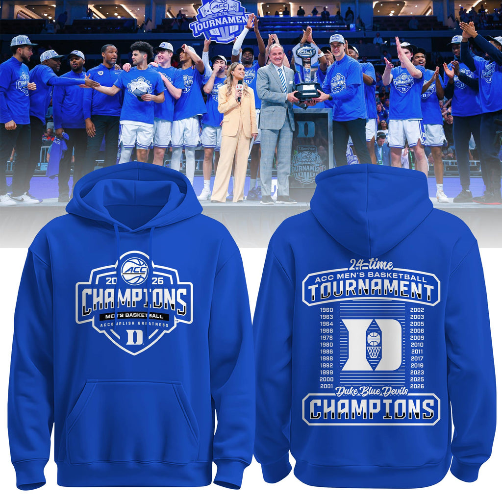 Duke 2026 ACC Men's Basketball Tournament Champions Locker Room Hoodie