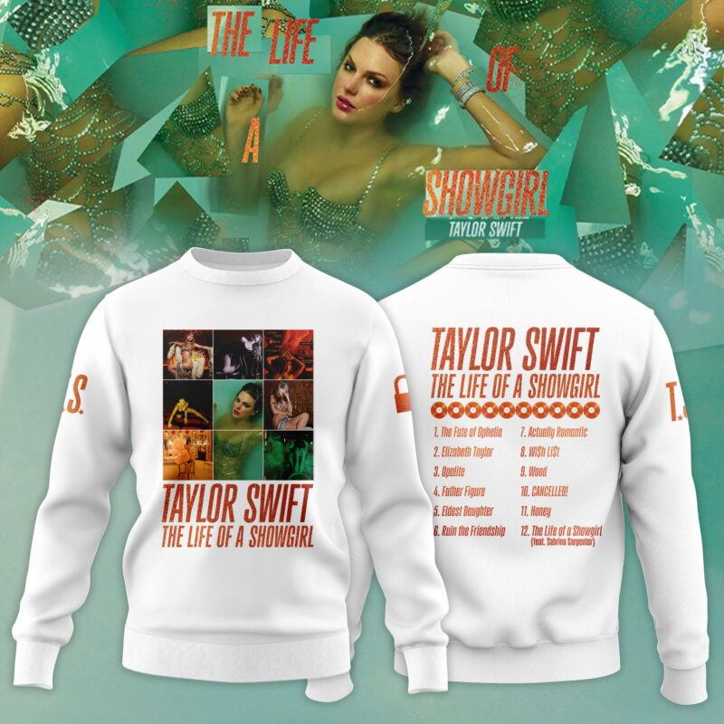 Taylor Swift "The Life of a Showgirl" Album 2025 Limited Editions Sweatshirt - White
