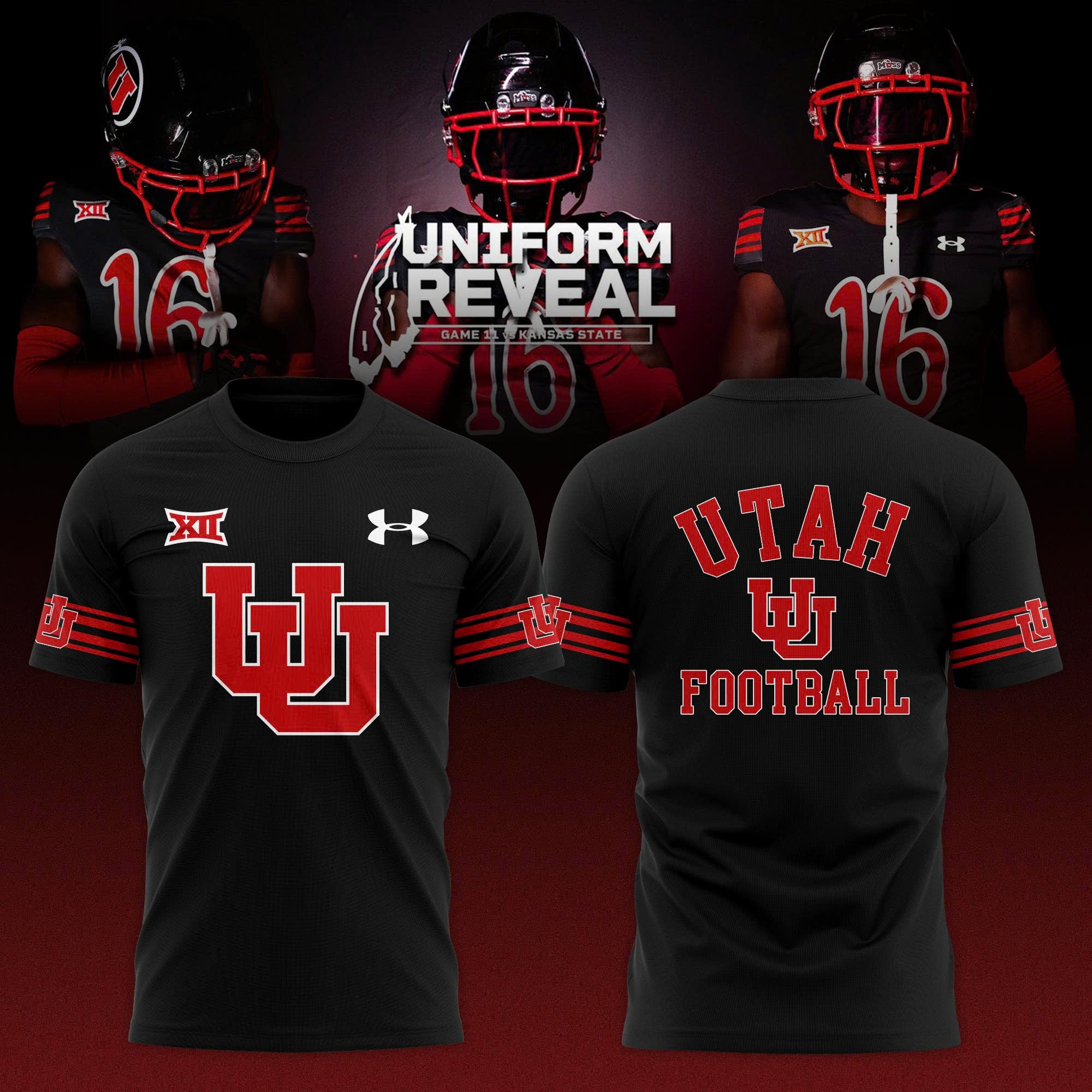 Utah Utes Black Throwbacks T-shirt - Black