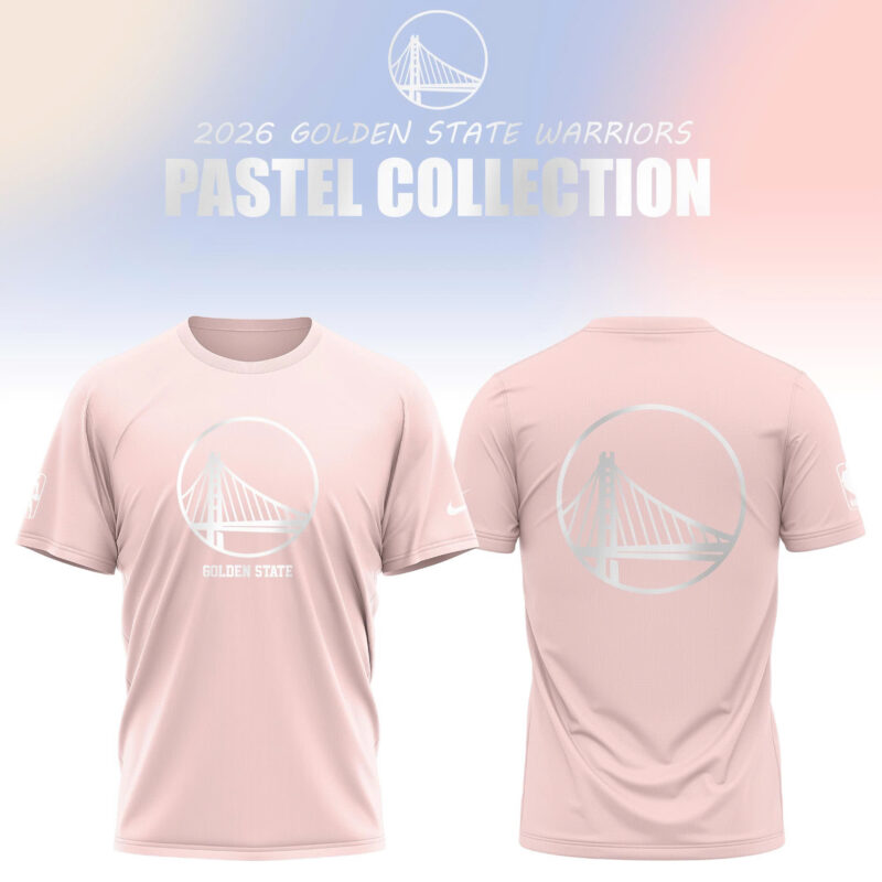 _ Golden State Warriors 2026 Travel Pastels Tshirt - Light Pink