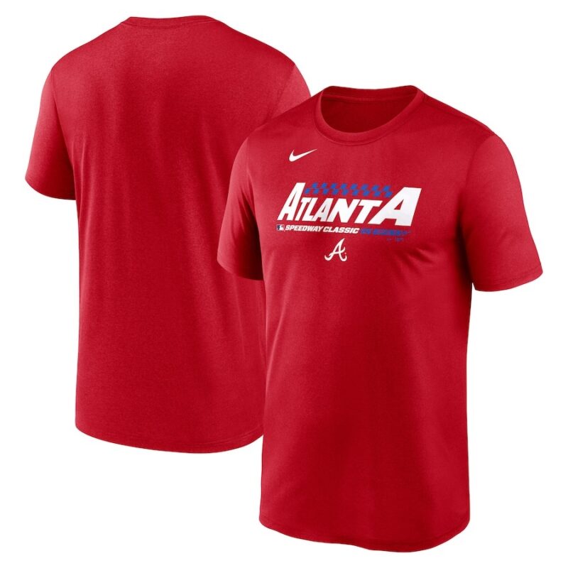 Atlanta Braves 2025 MLB Speedway Classic T-Shirt - Red