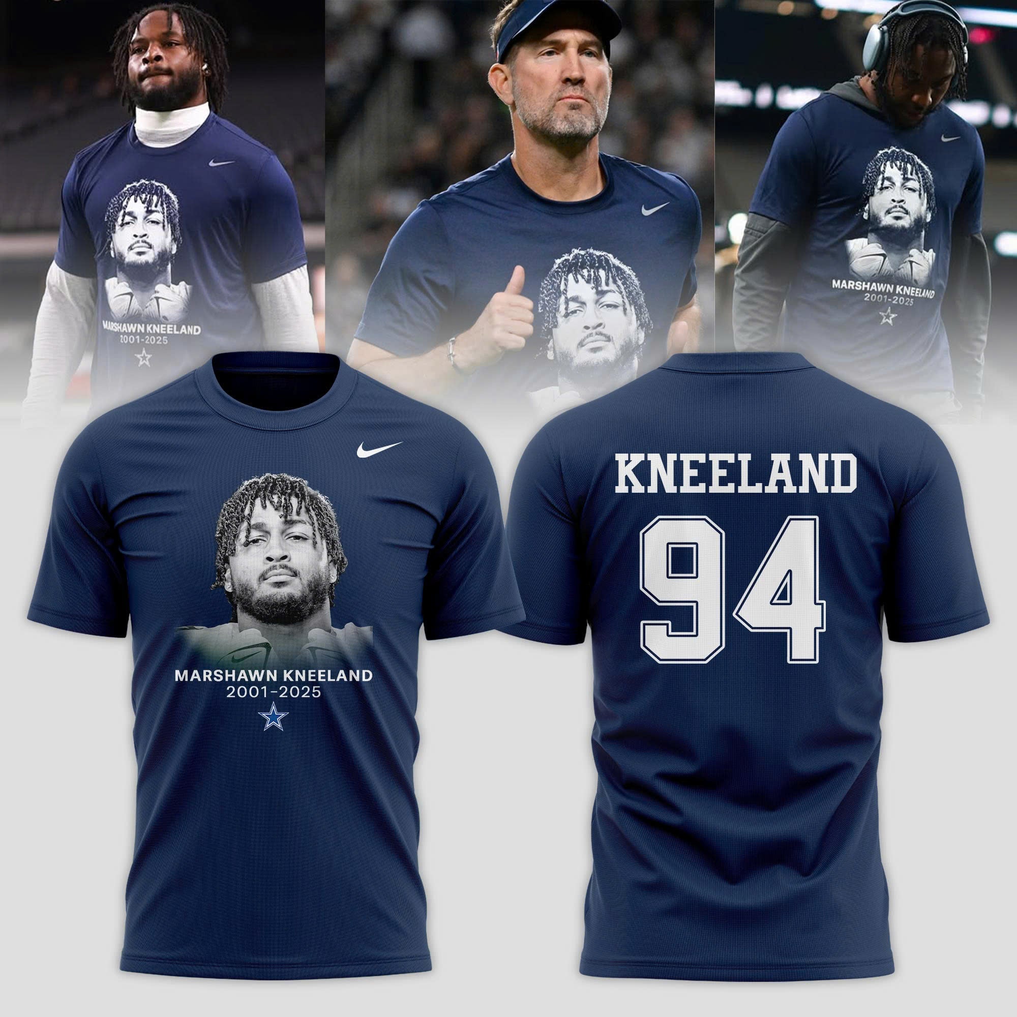 _ .Dallas Cowboys Marshawn Kneeland Thank You Memories T-shirt