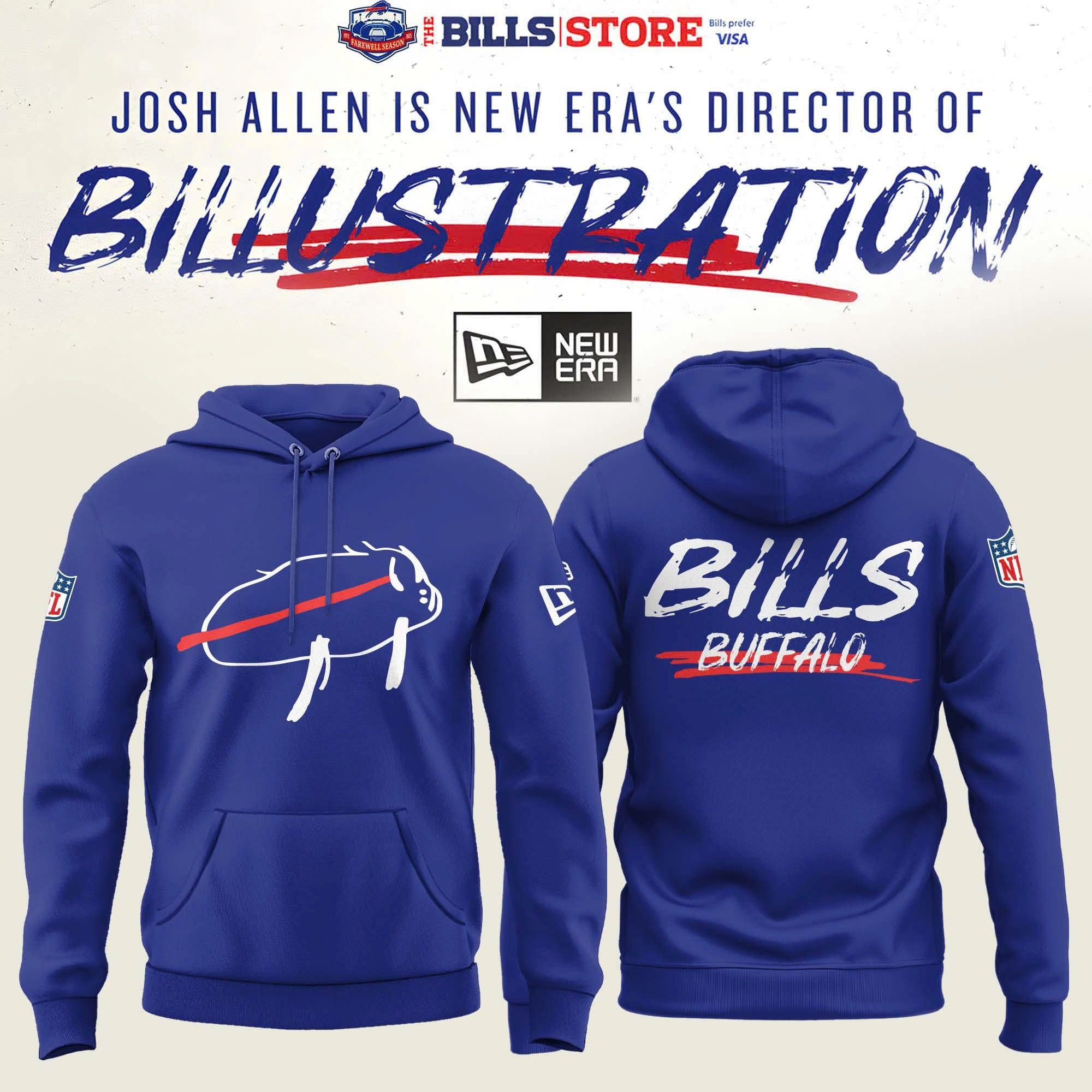_Buffalo Bills Charging Potato Blue Hoodie
