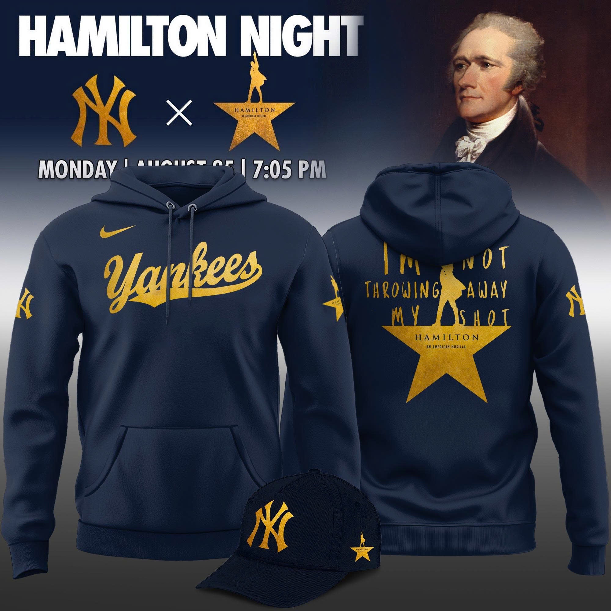..New York Yankees MLB x Hamilton Night 2025 Limited Edition Hoodie