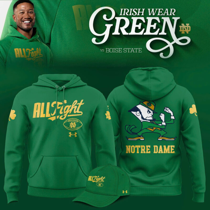..Kelly Green Notre Dame Fighting Irish All Fight Limited Edition Hoodie