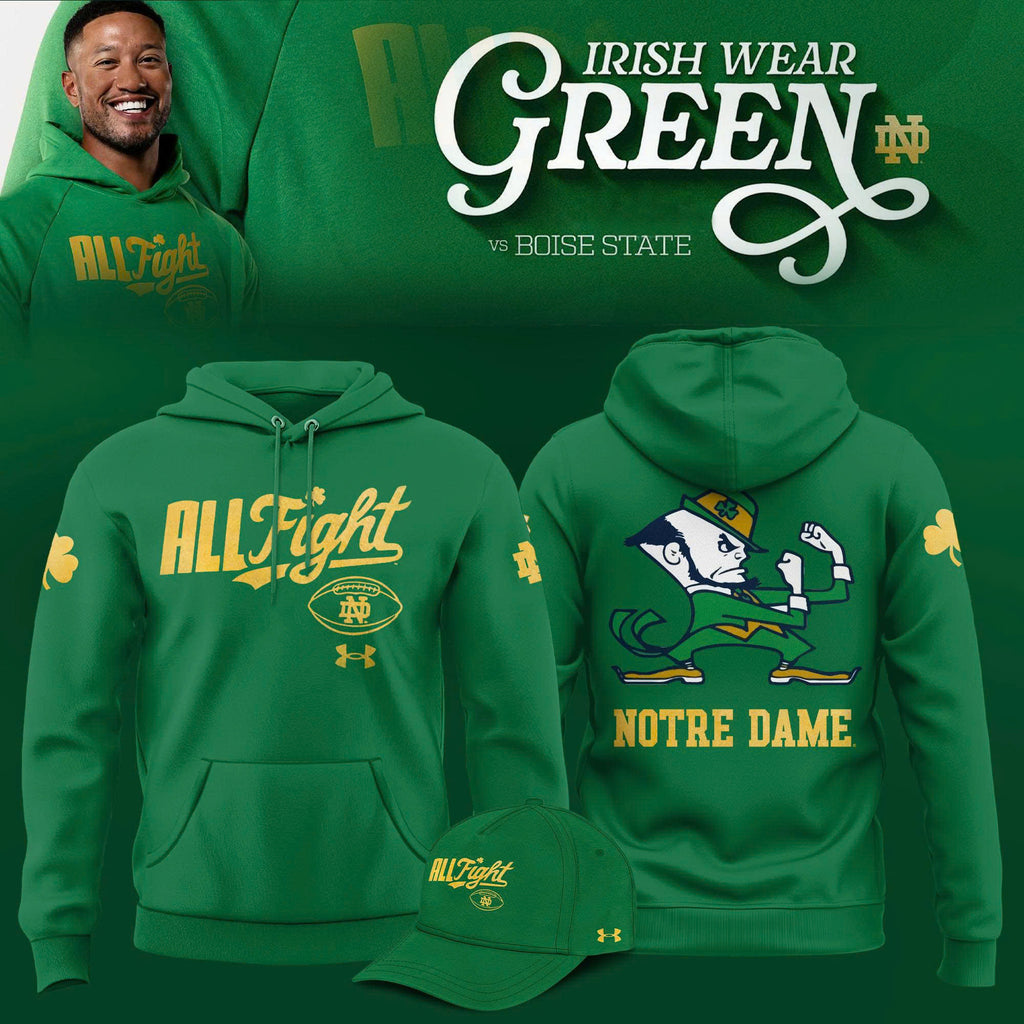 ..Kelly Green Notre Dame Fighting Irish All Fight Limited Edition Hoodie