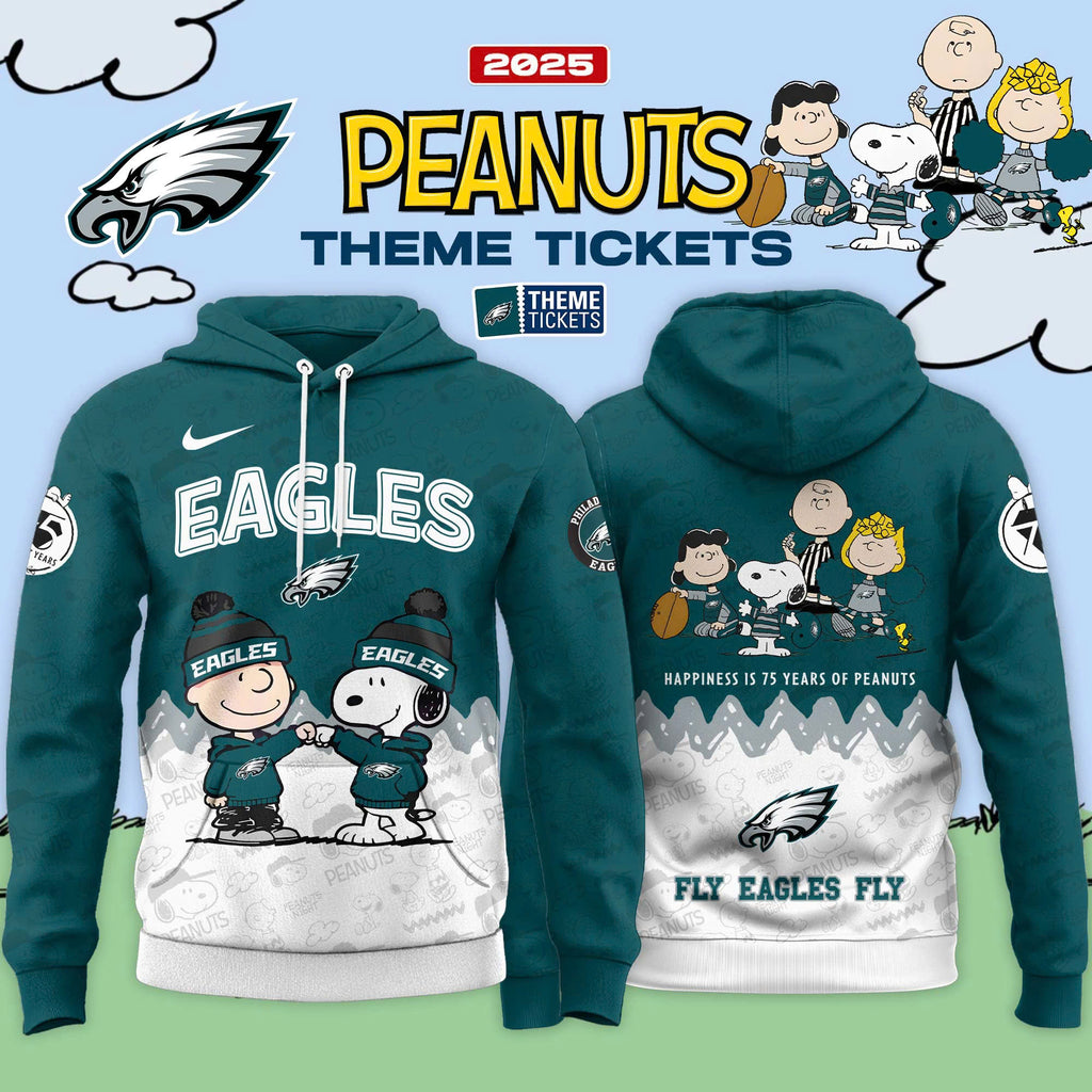 .Philadelphia Eagles x Peanuts Limited Editions 2025 Hoodie