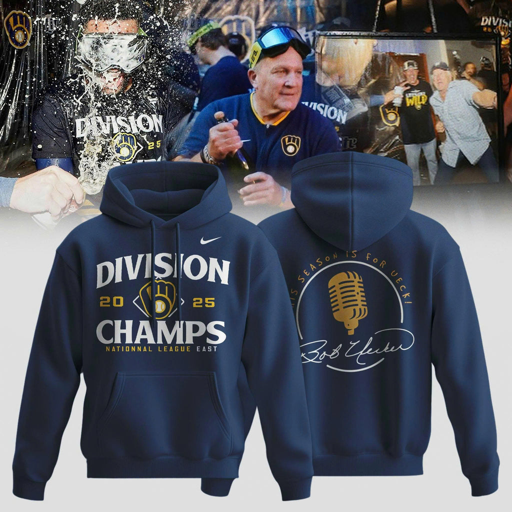 _ Milwaukee Brewers Bob Uceck 2025 NL Central Division Champions Hoodie