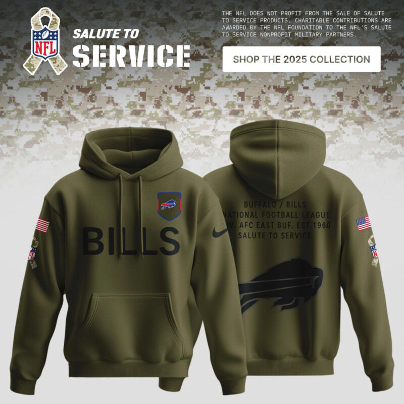 _ Buffalo Bills Olive 2025 NFL Salute to Service Limited Hoodie